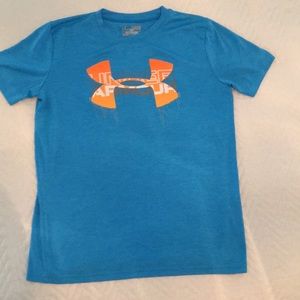 Under Armour Blue HeatGear Shirt Boy Size 12